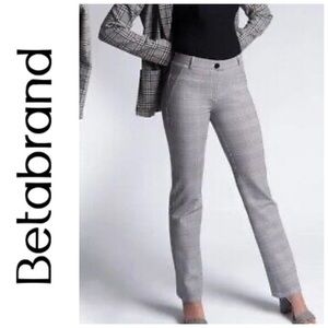 Betabrand Women's Classic Gray Check Pants